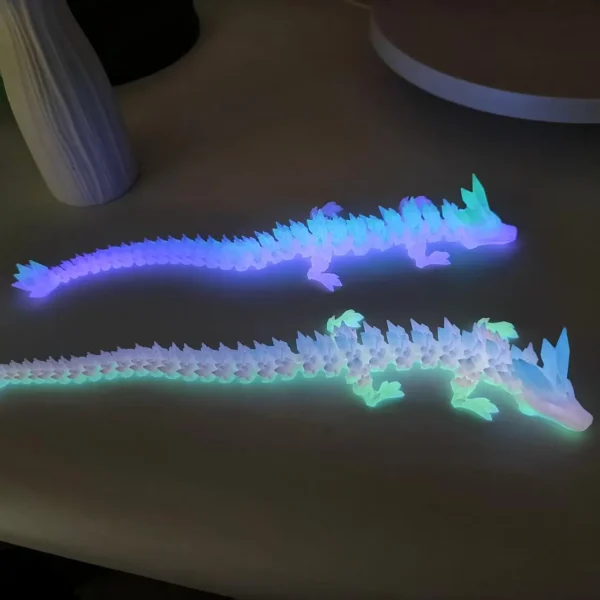 3D Printed Luminous Black Dragon Ornament Simulation Model Animal Chinese Decoration Creative Couple Child Gift Wholesale