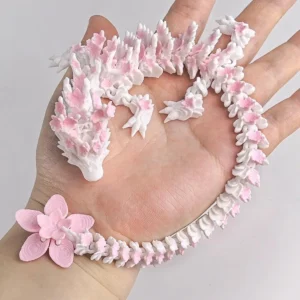 S05327030561d44a9b170b6fc038bd5b9N.webp 15/25cm 3D Printed Love Cherry Blossom Dragon Movable Joint Dragon Model Gifts Home Office Desktop Ornament Landscape Craft