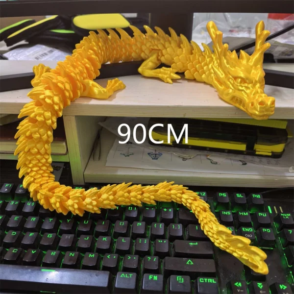 S0cf57cc05da441599ce3f82a0208fcbcM.webp 30CM 90cm 3D Printed Conjoined Divine Dragon Ornaments Joints Can Move Creative Dragon Plants Rockery Fish Tank Decoration
