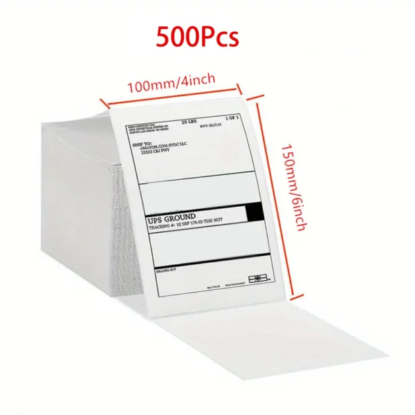 4x6inch Thermal Printer Papers 100x150mm White Labels Sticker For Shipping Labels DHL UPS Express LOGO Barcode For P50/D100/D200