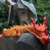90cm Huge 3D Printed Joint Mobility Loong Figurines Ornaments Creative Dragon Plants Rockery Fish Tank Landscaping Decoration