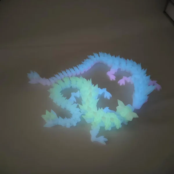 3D Printed Luminous Black Dragon Ornament Simulation Model Animal Chinese Decoration Creative Couple Child Gift Wholesale