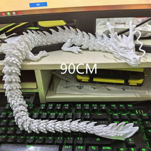 S3b6ce7481daa4ccfa08c6a389e5c0f9eA.webp 30CM 90cm 3D Printed Conjoined Divine Dragon Ornaments Joints Can Move Creative Dragon Plants Rockery Fish Tank Decoration