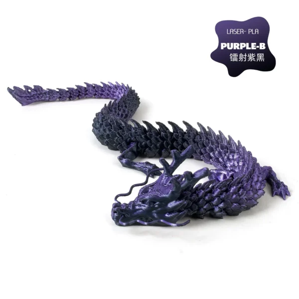 90cm Huge 3D Printed Joint Mobility Loong Figurines Ornaments Creative Dragon Plants Rockery Fish Tank Landscaping Decoration