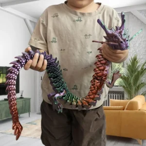 S8426d7583d1145aea7a0bbc5142dce84i.webp 30CM 90cm 3D Printed Conjoined Divine Dragon Ornaments Joints Can Move Creative Dragon Plants Rockery Fish Tank Decoration