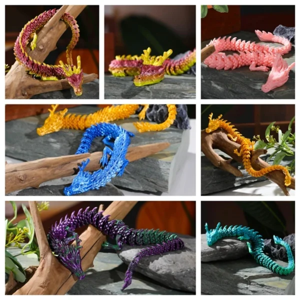 S8bd1246950ae4b55bd0460c158e913ffX.webp 30CM 90cm 3D Printed Conjoined Divine Dragon Ornaments Joints Can Move Creative Dragon Plants Rockery Fish Tank Decoration