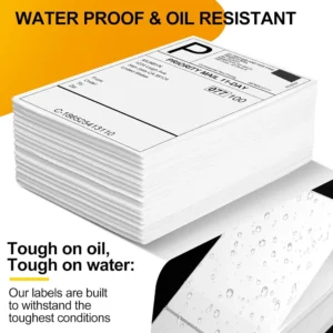 Sa5ece8a3a79e4eaa919086eafcbb0acas.webp 4x6inch Thermal Printer Papers 100x150mm White Labels Sticker For Shipping Labels DHL UPS Express LOGO Barcode For P50/D100/D200
