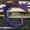 Sd139983e623343bc95f70049986c5f530.webp 30CM 90cm 3D Printed Conjoined Divine Dragon Ornaments Joints Can Move Creative Dragon Plants Rockery Fish Tank Decoration