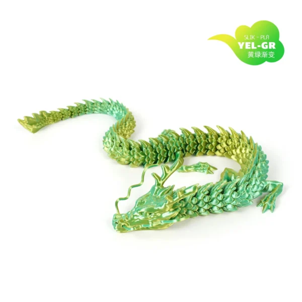 90cm Huge 3D Printed Joint Mobility Loong Figurines Ornaments Creative Dragon Plants Rockery Fish Tank Landscaping Decoration