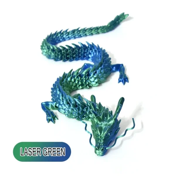 90cm Huge 3D Printed Joint Mobility Loong Figurines Ornaments Creative Dragon Plants Rockery Fish Tank Landscaping Decoration