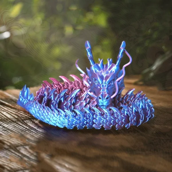 Sfd28a71aaf294cc299b268966a670cee8.webp 30CM 90cm 3D Printed Conjoined Divine Dragon Ornaments Joints Can Move Creative Dragon Plants Rockery Fish Tank Decoration