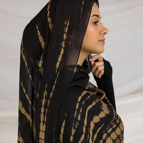 S016a817712c247cd974db09f8573a4378.webp Watercolor Print Hijab Muslim Marble scarf Soft Breathable Sun Protection Lightweight Summer beach Wrap for Women