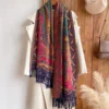 S26293de73cd34bcbbb263bae1a6ed447y.webp 2023 New Fashion Winter Warm Thick Soft Cashmere Luxury Brand Jacquard Scarf Women Neckerchief Bandana Shawl Headband Bufanda