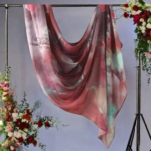 S2efe68698cf64353baed43ab3a7301c5e.webp Watercolor Print Hijab Muslim Marble scarf Soft Breathable Sun Protection Lightweight Summer beach Wrap for Women