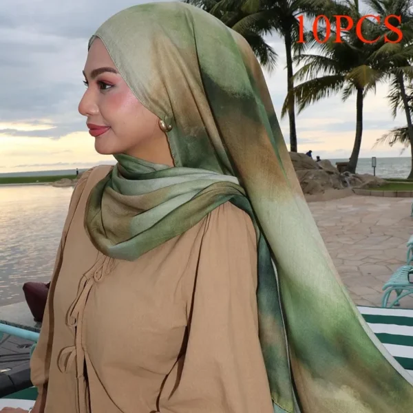 S528557ec4bb94d80bc1de18b8817d473M.webp Watercolor Print Hijab Muslim Marble scarf Soft Breathable Sun Protection Lightweight Summer beach Wrap for Women