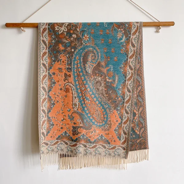 Sc33398baa4874d45bc2dce1e984b45e4j.webp 2023 New Fashion Winter Warm Thick Soft Cashmere Luxury Brand Jacquard Scarf Women Neckerchief Bandana Shawl Headband Bufanda