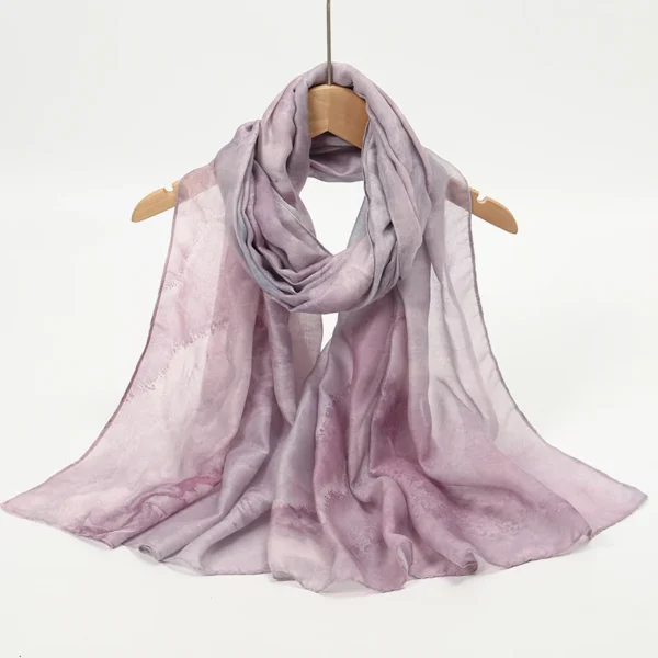 Scee619adf4e542ada69b48cb941bd410q.webp Watercolor Print Hijab Muslim Marble scarf Soft Breathable Sun Protection Lightweight Summer beach Wrap for Women