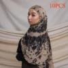 Sdb7196f35ee742259d15221d17477911r.webp Watercolor Print Hijab Muslim Marble scarf Soft Breathable Sun Protection Lightweight Summer beach Wrap for Women