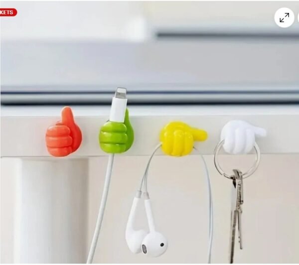 59e5fa33-6649-4bf7-a09a-a806207030ad-1.jpg 10Pcs Thumb Shape Key Hooks Multifunctional Clip Holder Small Hand Wall Hooks
