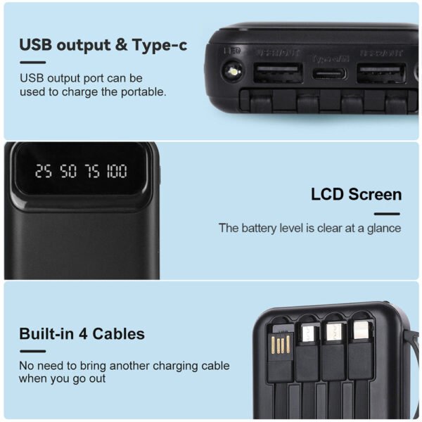 9b55e9ec-609e-4654-96c2-31d5b3a409e5.jpg Power Bank10000mAh Fast Charger Pack USB External Battery For Mobile Phone UK