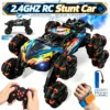 2.4GHz 8-Wheel RC Stunt Car – Off-Road Rock Crawler with Gesture Control, Spray, Lights & Music