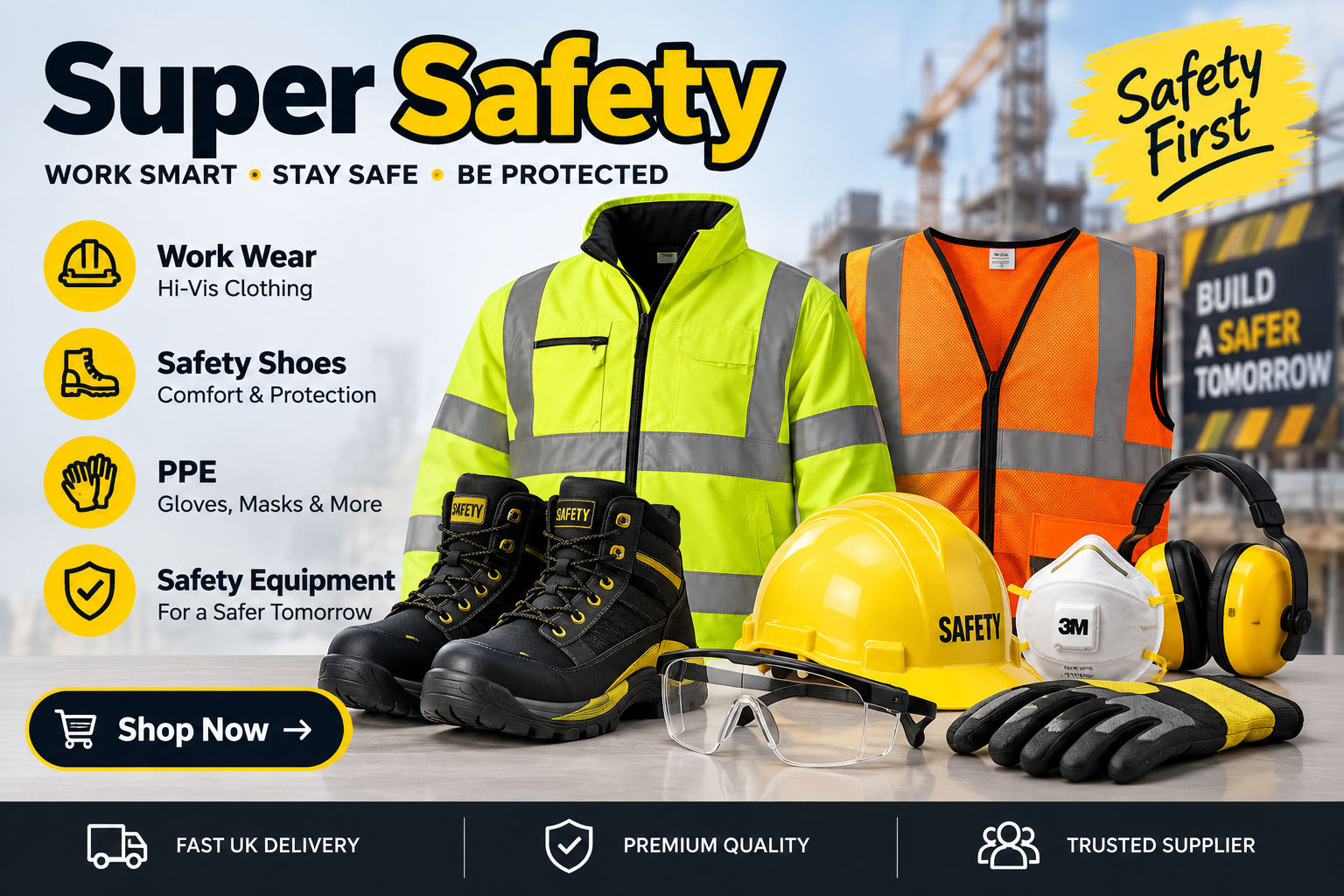 Super Safety – PPE, Workwear, Safety Footwear and Protective Equipment