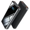 H89dbd876d28d43fb849eec9f2f5353776.webp Full Screen Mirror Battery Pack QC4.0 PD20W Fast Charging Ultra-thin Compact Digital Display 20000mAh Portable Charger Micro USB