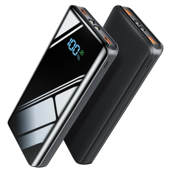 H89dbd876d28d43fb849eec9f2f5353776.webp Full Screen Mirror Battery Pack QC4.0 PD20W Fast Charging Ultra-thin Compact Digital Display 20000mAh Portable Charger Micro USB