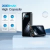 Hc2be487cfabe4ee7aba93bd038cd6afed.webp Full Screen Mirror Battery Pack QC4.0 PD20W Fast Charging Ultra-thin Compact Digital Display 20000mAh Portable Charger Micro USB