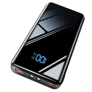 Hfdceb6159d364cca9cb2f142108eeff6b.webp Full Screen Mirror Battery Pack QC4.0 PD20W Fast Charging Ultra-thin Compact Digital Display 20000mAh Portable Charger Micro USB