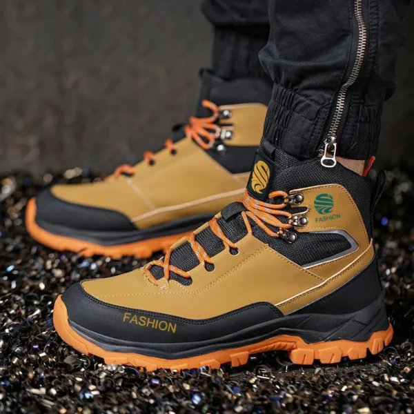 High-Top Safety Boots Men Indestructible Steel Toe Work Boots Anti-Smash Puncture-Proof Safety Shoes Men Work Shoes