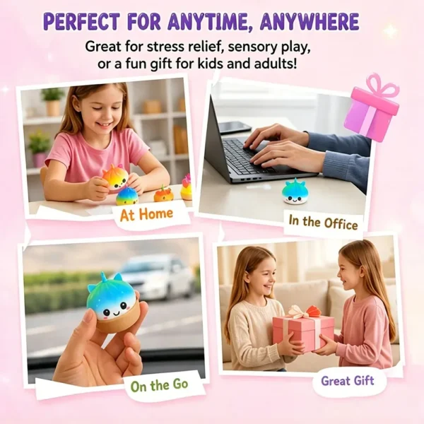 Purple Unicorn Squishy Toy – Giant Kawaii Bao Bun Stress Relief Fidget