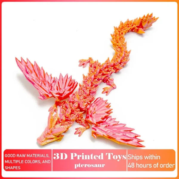 S0bf24e6edb15461a82657674e87fd922U.webp 3D Printed Dragon Toy with Movable Wings – Flexible Articulated Dragon