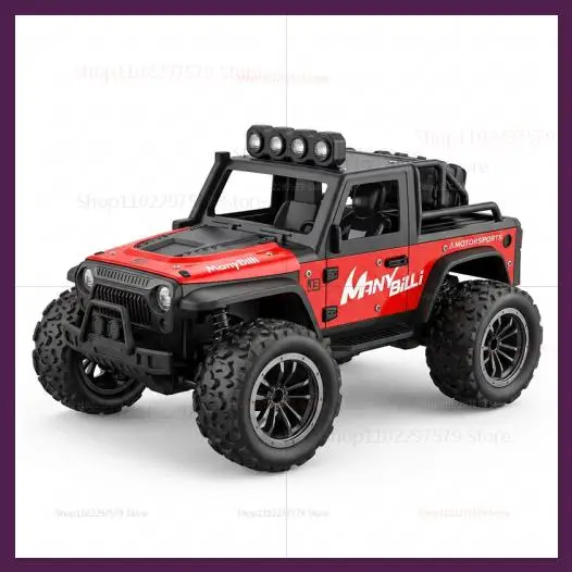1:16 RC Jeep Racing Car – 2.4GHz High-Speed Drift Car with LED Lights for Kids