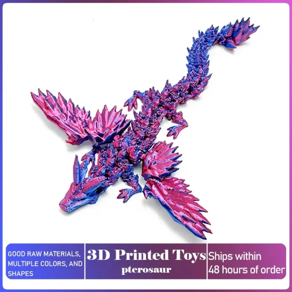 S0f6102e92ba14baba10c294fd3d03c35o.webp 3D Printed Dragon Toy with Movable Wings – Flexible Articulated Dragon