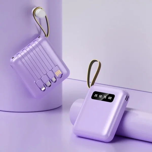 S12e546755e1e4ba6904d24233715250ed.webp 20000mAh Mini Power Bank Fast Charge Portable External Battery Charger Powerbank with 4 Cables for iPhone Samsung Huawei Xiaomi