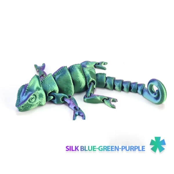 S1376a5b3d9534146850dbd18c01d7f6f6.webp 3D Printed Chameleon Dragon Toy – Flexible Multi-Joint Articulated Figure