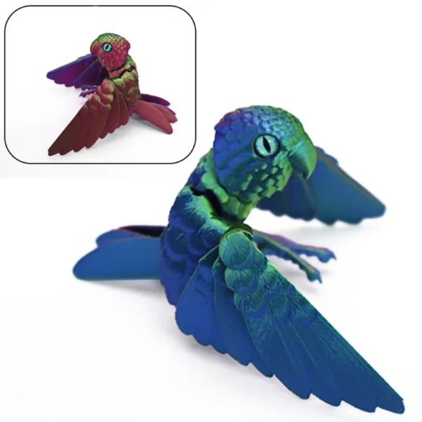 S17382354db214f6e88cca0fc20769c661.webp 3D Printed Parrot Toy – Flexible Articulated Bird with Moveable Joints