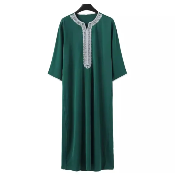 S1b60622528d74a938937c82d503b2d54A.webp Muslim Men Long Robe Jubba Thobe Embroidery Abaya Saudi Prayer Dishdasha Ramadan Dubai Islamic Abayas Gown 2025 Morocco Kaftan