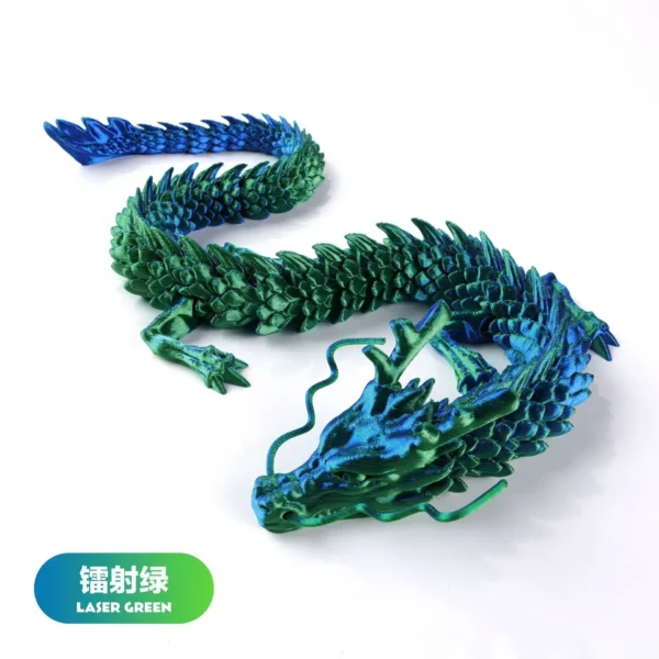 30cm 3D Printed Conjoined Dragon – Flexible Articulated Dragon Ornament