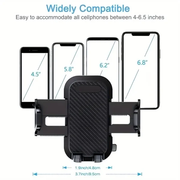 2-in-1 Car Phone Mount | Long-Arm Suction Cup Holder | Air Vent Clip Mount | Hands-Free Phone Stand | Universal Car Phone Holder for Smartphones