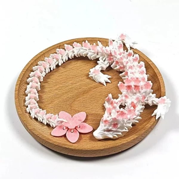 3D Printed Sakura Dragon Toy – Flexible Articulated Dragon with Moving Joints