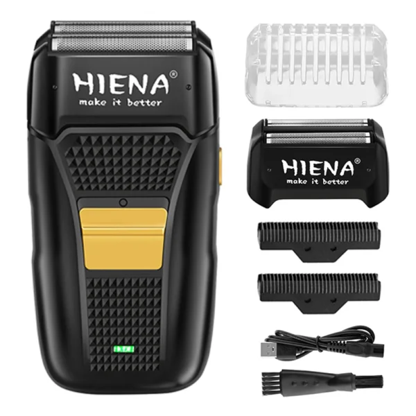 S2efcb9e5fefd4f0b847a87b1f8753233f.webp HIENA Shaving Machine Men Electric Shaver Hair Clipper Rechargeable Metal Housing Pro Electric Shaver for Men Electric Home