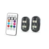 2/4pcs Wireless LED Strobe Lights Car Decor Atmosphere Light, 8 Colors Rechargeable Led Lights Anti-Collision LED Warning Light