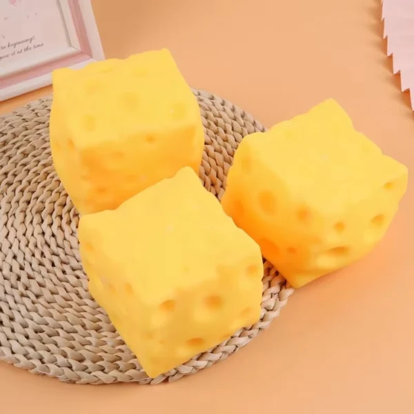 S3b2236b3f29a402b959fba0e0b6a8385u.webp Giant Cheese Squishy Toy | Slow Rising Squeeze Fidget Toy UK