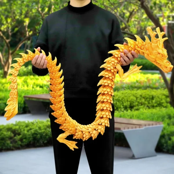30cm 3D Printed Conjoined Dragon – Flexible Articulated Dragon Ornament