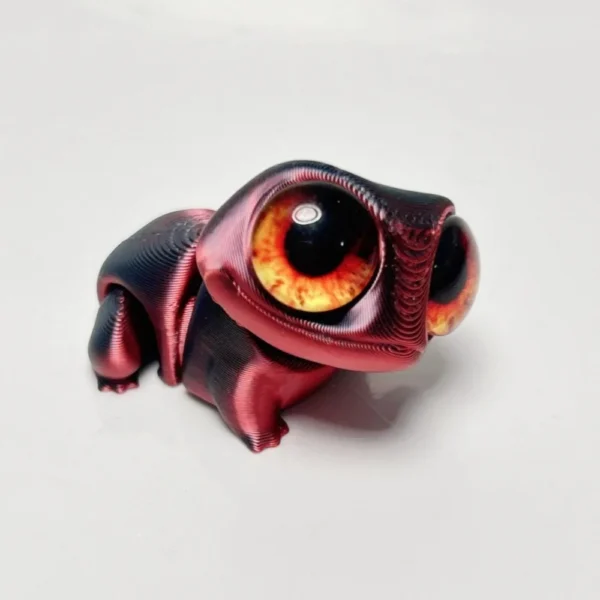 3D Printed Frog Toy with Big Eyes – Cute Cartoon Figurine