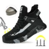 High Top Men's Shoes Steel Toe Work Shoes Men Anti-puncture Safety Shoes Woman Work Safety Boots Man Indestructible Men Boots