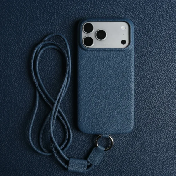 Premium Crossbody Lanyard Real Leather Case for IPhone 17 Pro Max 18PRO 16 15 14 Business Cowhide Back Cover Magnetic Shockproof