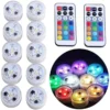 16 Colour LED Underwater Lights with Remote – Battery Operated RGB Party Lights